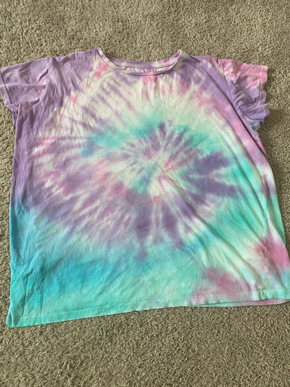 Kids Tie-Dye Short Sleeve Tee - Pastel Purple, Blue